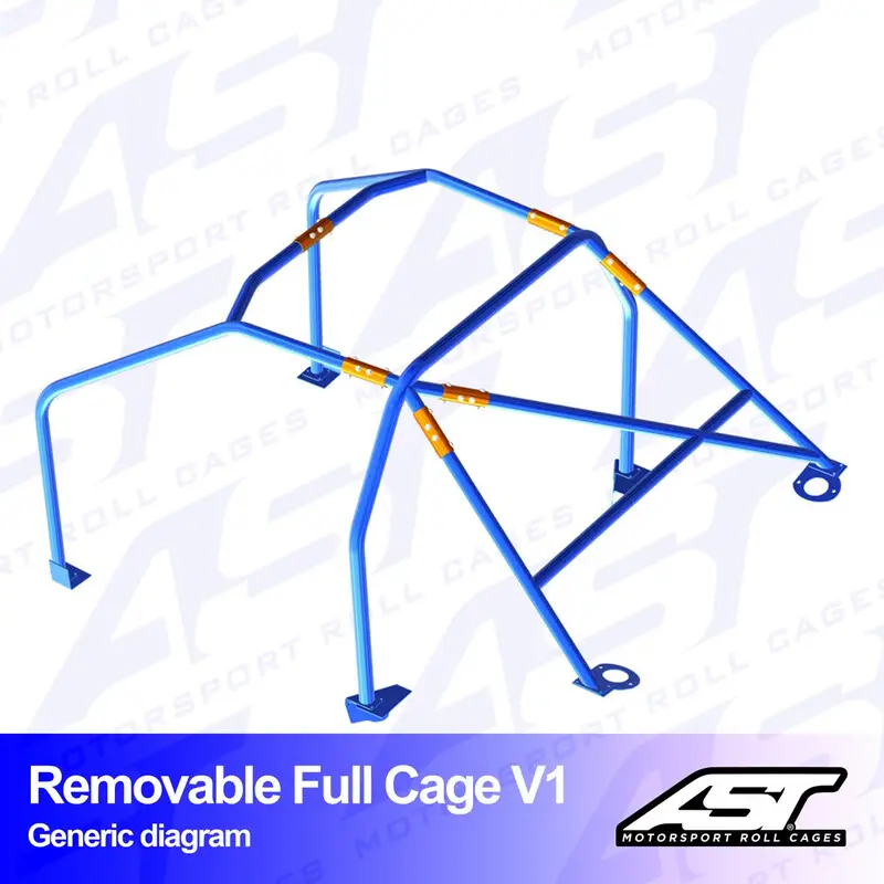 Arceau 6 Points à Boulonner AST Rollcages V1 Démontable pour Nissan Primera (P10) Pas Cher