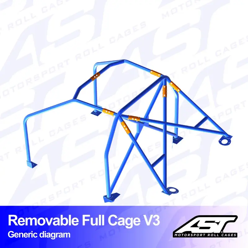 Offre Limitée Arceau 6 Points à Boulonner AST Rollcages V3 Démontable pour Subaru Impreza GC (22B)