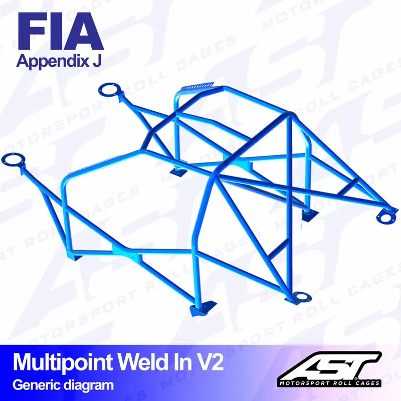 Arceau 10 Points à Souder AST Rollcages V2 pour Toyota Corolla AE86 Trueno - FIA Petit Prix