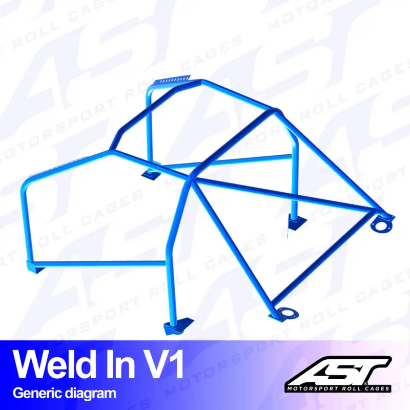 Arceau 8 Points à Souder AST Rollcages V1 pour Audi A4 B5 Avant (Quattro) - FIA Prix Choc