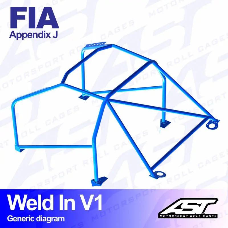 Dernière Chance Arceau 8 Points à Souder AST Rollcages V1 pour Lancia Delta (Integrale) - FIA