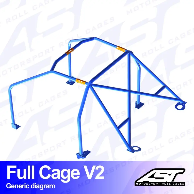 Arceau 6 Points à Boulonner AST Rollcages V2 pour Opel Manta (B) Solde
