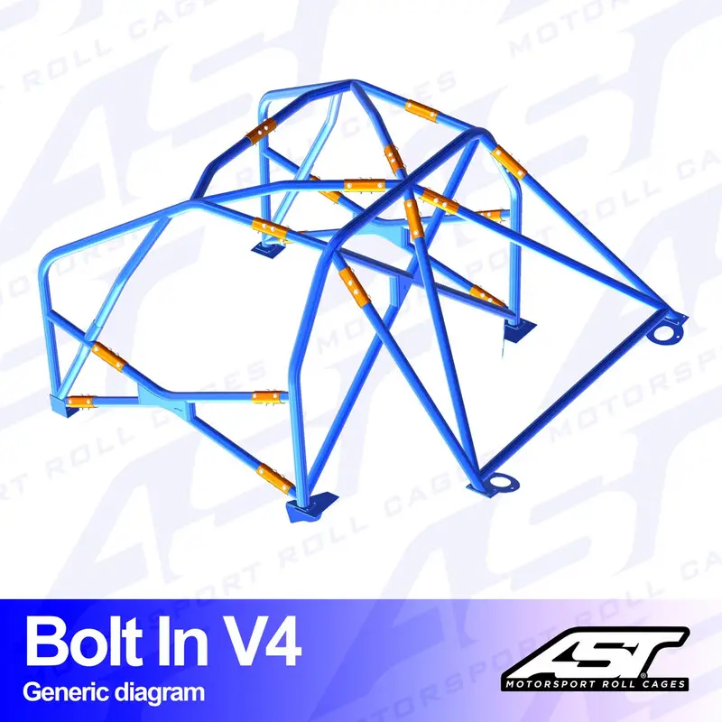 Haute Qualité Arceau 6 Points à Boulonner AST Rollcages V4 pour Honda S2000 - FIA