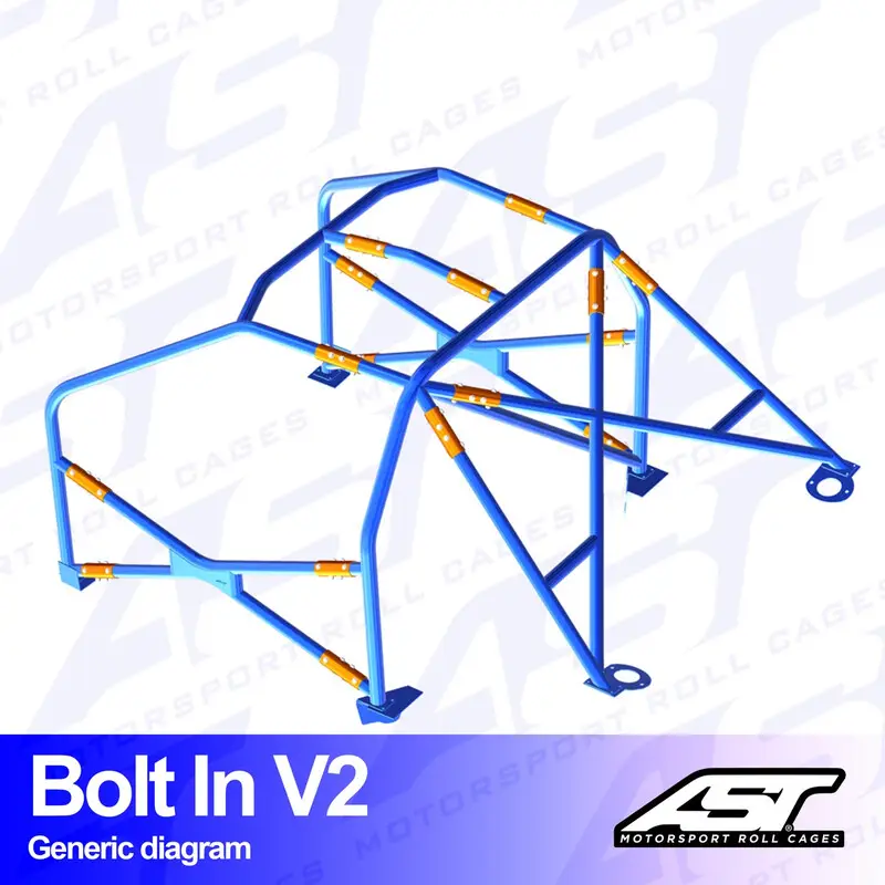 Arceau 6 Points à Boulonner AST Rollcages V2 pour Porsche Boxster (986) - FIA Livraison Gratuite