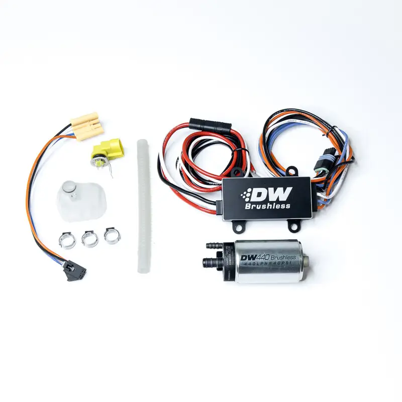 Prix Bas Pompe à Essence Deatschwerks DW440 440 L/h E85 avec Contrôleur C103 pour Mazda RX-8 & Nissan 370Z