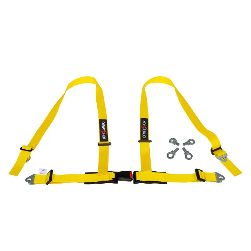 Harnais 4 Points 2" DriftShop - Jaunes - Homologués Route Produit De Marque