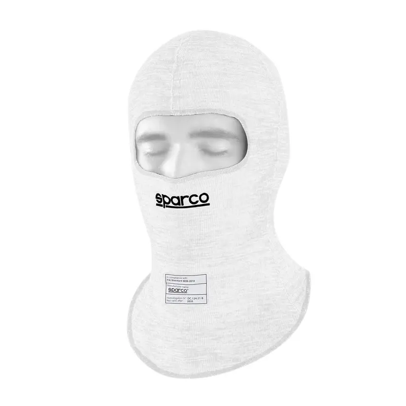 Cagoule Sparco RW-10 Shield Pro - Blanche (FIA) Paiement Sécurisé