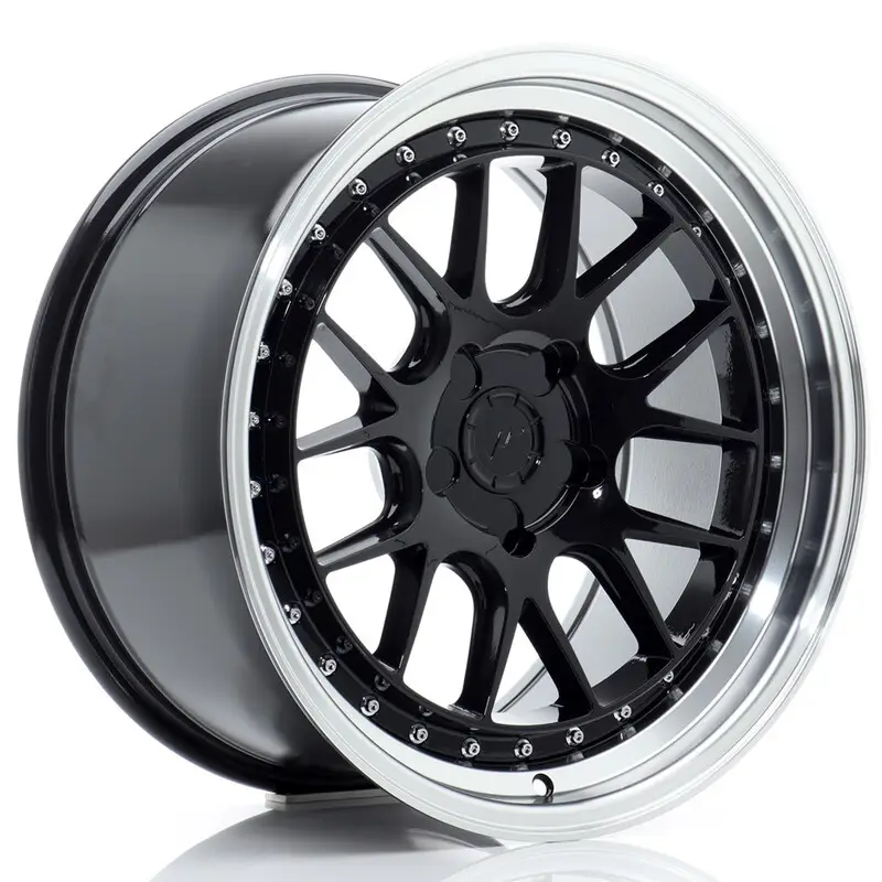 Japan Racing JR-40 18x9.5" (5 trous - sur mesure) ET15-35, Noir / Brillant Quantité Limitée