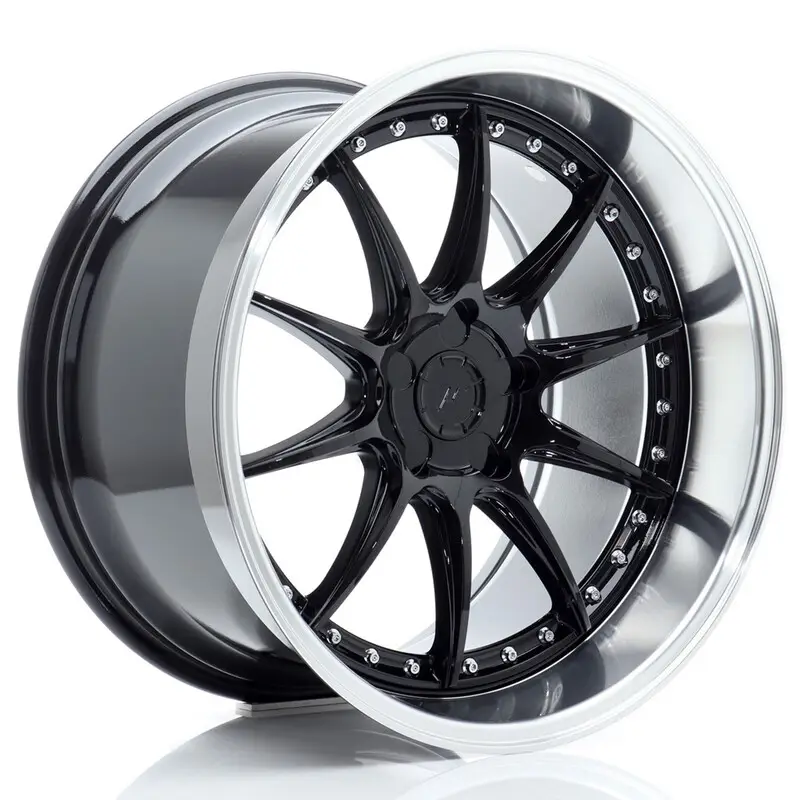 Japan Racing JR-41 19x11" (5 trous - sur mesure) ET12-25, Noir / Brillant Offre Exclusive