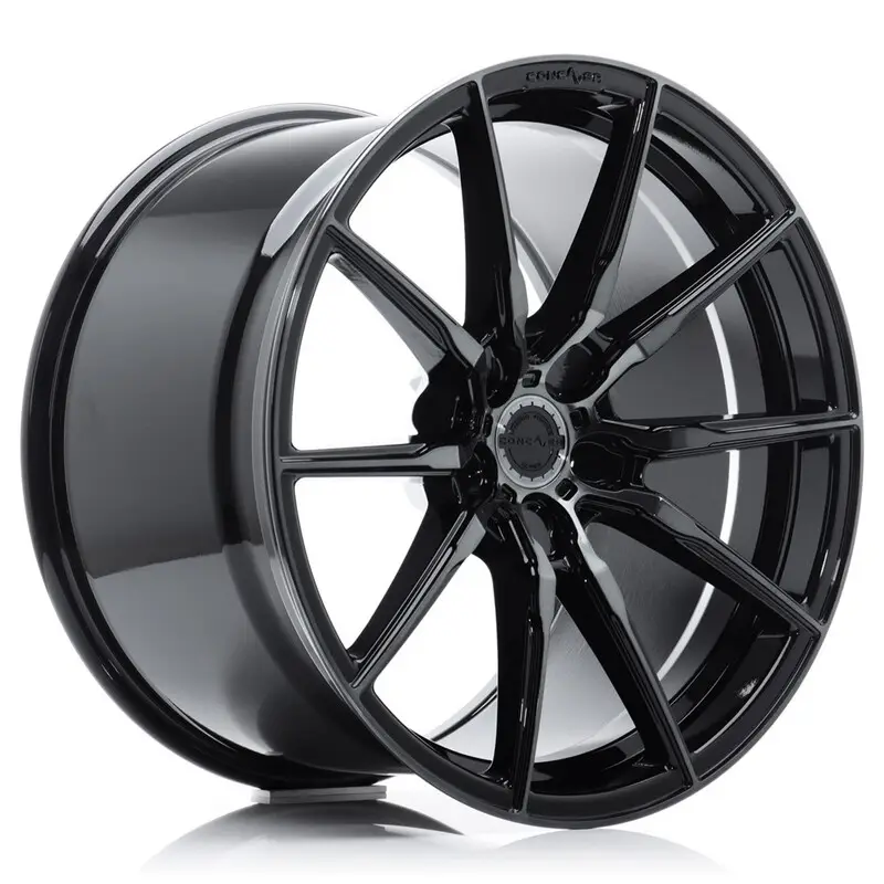 Offre Du Jour Concaver CVR4 20x9.5" (5 trous - sur mesure) ET0-33, Double Noir Brillant
