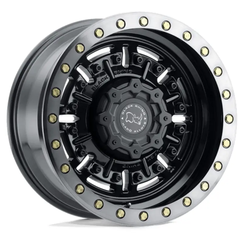 Black Rhino Abrams 17X9.5 5x127 ET-18, Noir Brillant Top Vente