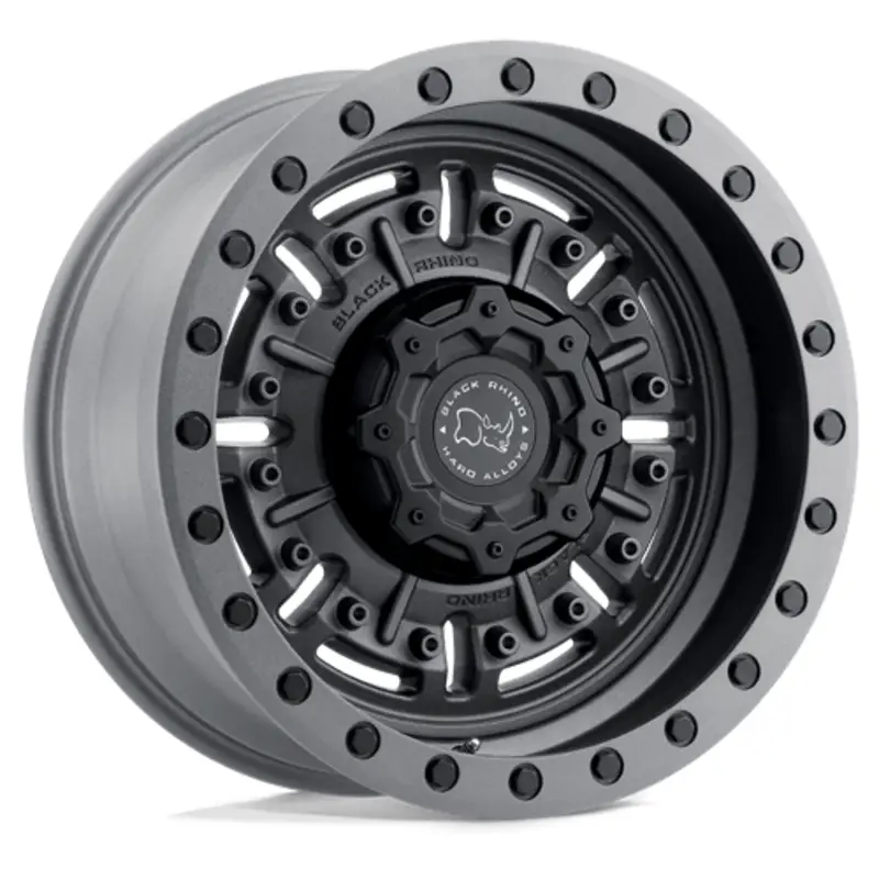 Black Rhino Abrams 17X9.5 5x127 ET-18, Gunmetal Texturé Usine Directe