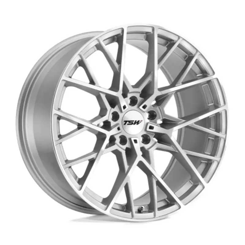 TSW Sebring 20x8.5 5x112 ET32, Gris Argenté, Branches Polies Prix Cassé