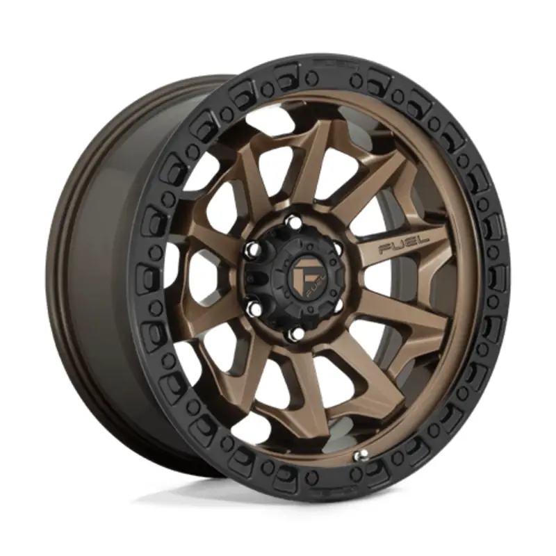 Fuel D696 Covert 20X9 6x139.7 ET1, Bronze Mat, Cerclage Noir Paiement Sécurisé