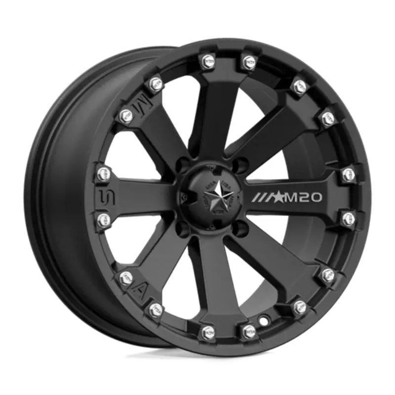 Acheter En Ligne MSA Offroad Wheels M20 Kore UTV 14X7 4x156 ET0, Noir Mat