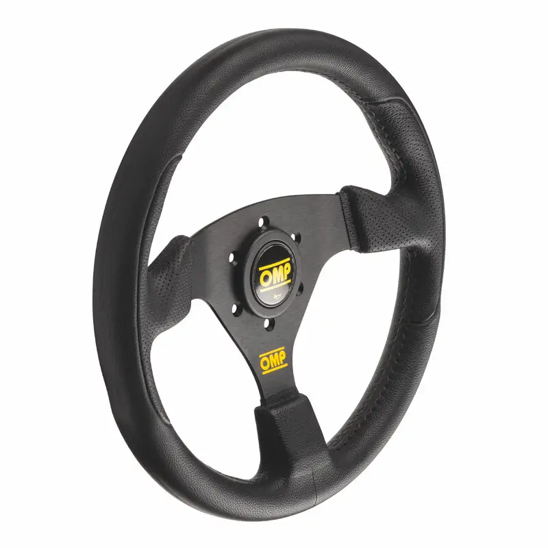 Volant OMP Racing GPPlat, Polyuréthane Noir, Branches Noires Nouvelle Collection