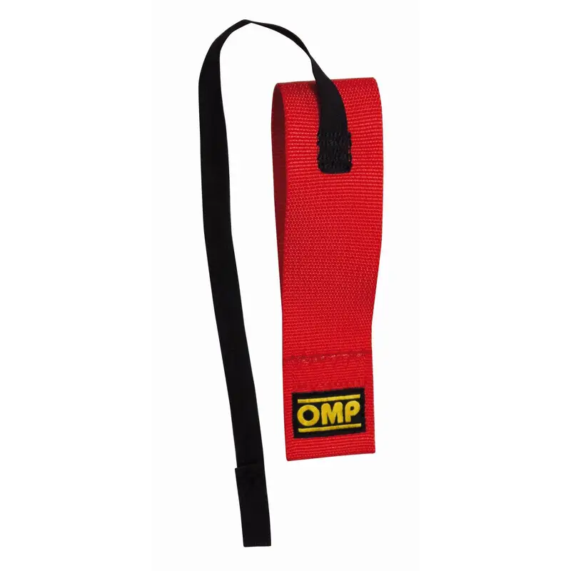 Nouvel Arrivage Sangle de Remorquage OMP Rouge (FIA) avec Élastique