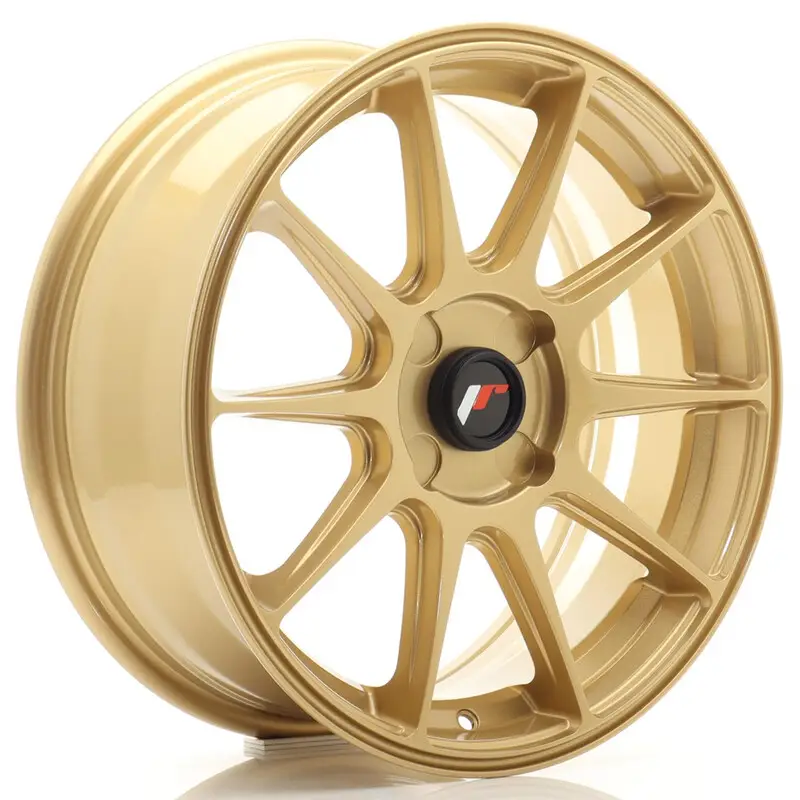 Japan Racing JR-11 17x7" (4 trous - sur mesure) ET20-38, Or / Doré Offre Limitée