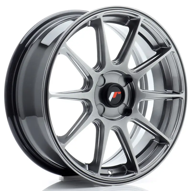 Authentique Japan Racing JR-11 17x7" (4 trous - sur mesure) ET20-38, Hyper Black