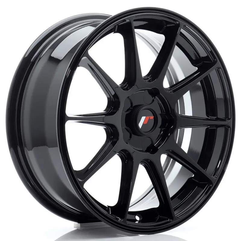 Promotion Saisonnière Japan Racing JR-11 17x7" (5 trous - sur mesure) ET20-38, Noir Brillant
