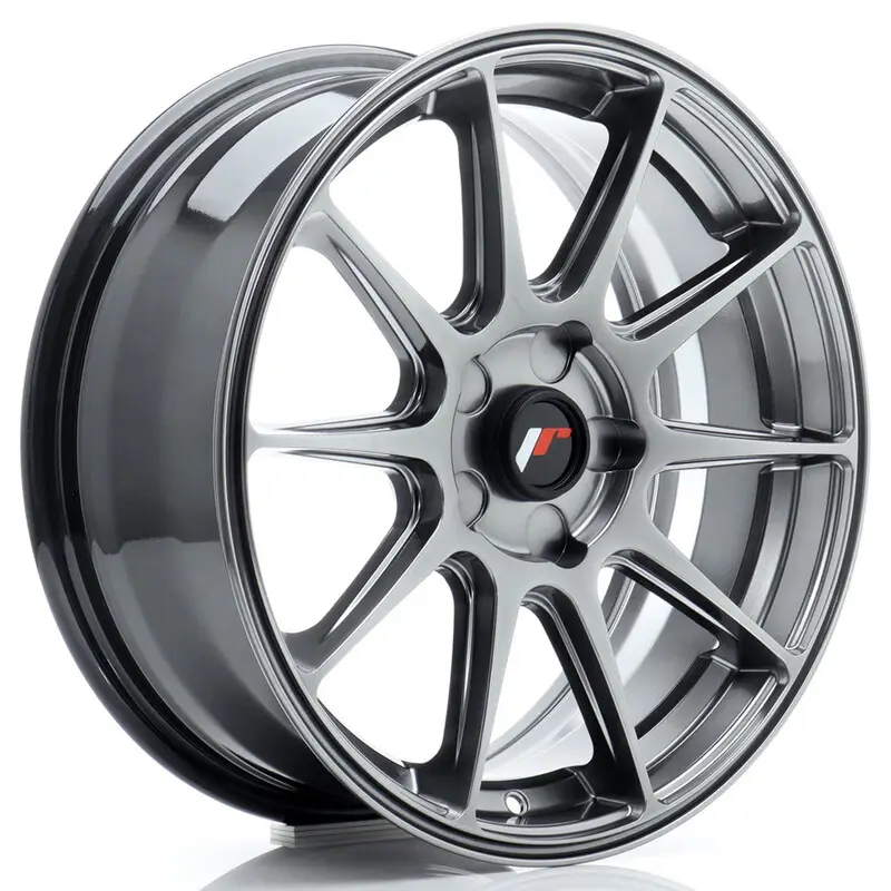 Japan Racing JR-11 17x7" (5 trous - sur mesure) ET20-38, Hyper Black Seulement Aujourd’hui