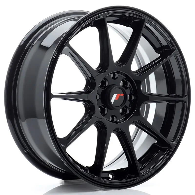 Satisfait Ou Remboursé Japan Racing JR-11 17x7" 4x100/114.3 ET35, Noir Brillant