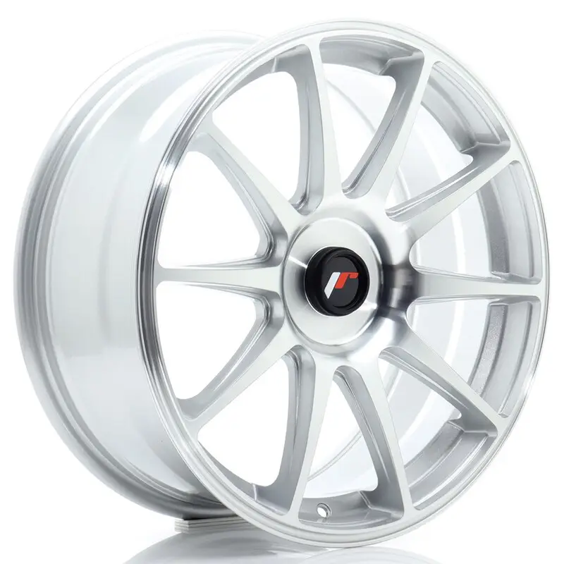 Acheter En Ligne Japan Racing JR-11 18x7.5" (4 & 5 trous - sur mesure) ET20-40, Gris Argenté Poli