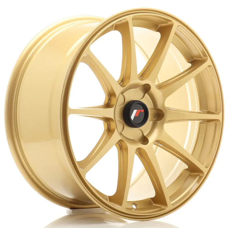 Japan Racing JR-11 18x8.5" (5 trous - sur mesure) ET20-40, Or / Doré Nouvel Arrivage