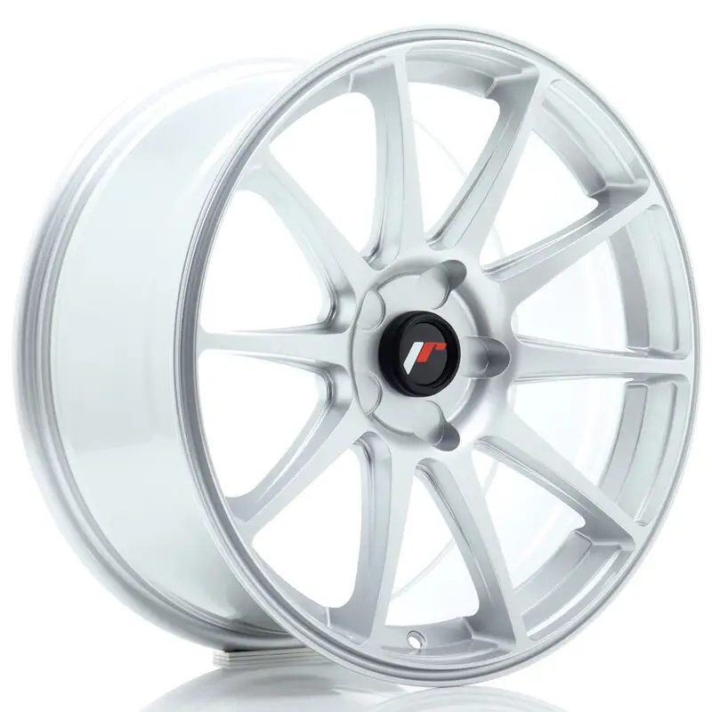 Japan Racing JR-11 18x8.5" (5 trous - sur mesure) ET20-40, Hyper Silver Offre Spéciale