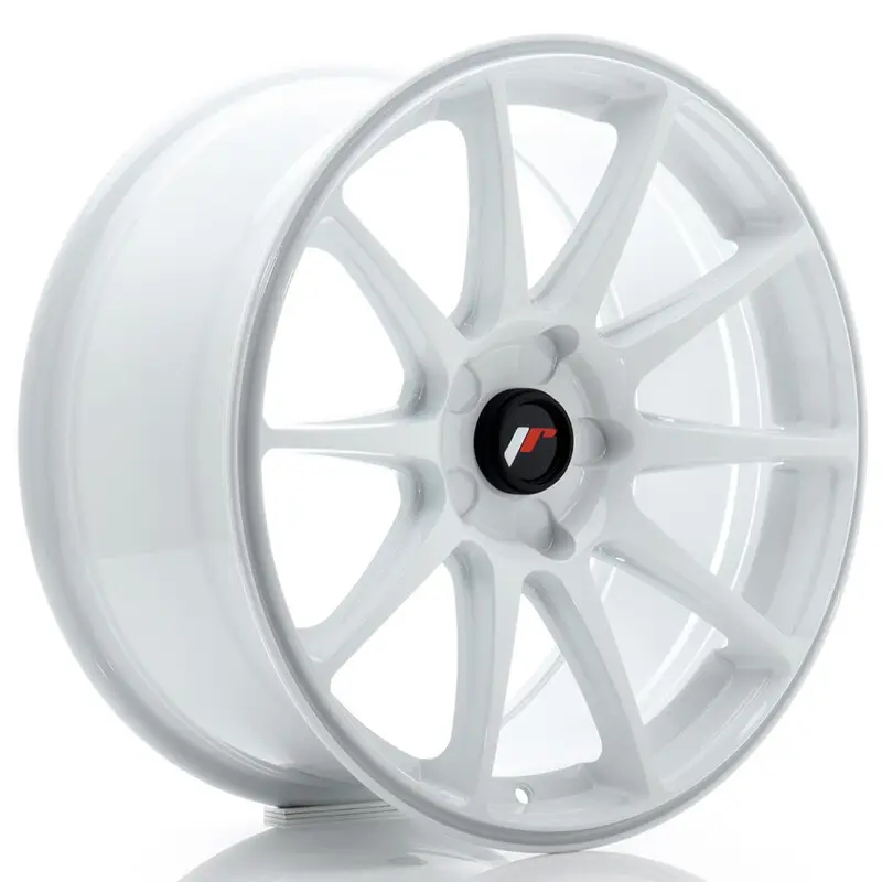 Japan Racing JR-11 18x8.5" (5 trous - sur mesure) ET20-40, Blanc Expédié Aujourd’hui
