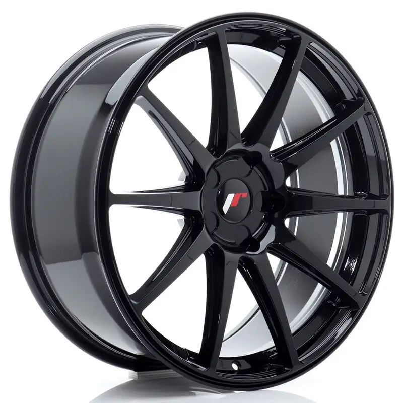 Livraison Express Japan Racing JR-11 20x8.5" (5 trous - sur mesure) ET20-35, Noir Brillant