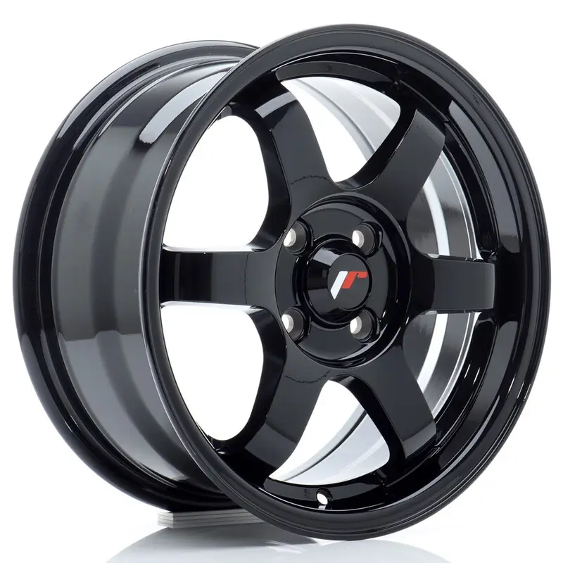 Bon Marché Japan Racing JR-3 15x7" 4x100 ET25, Noir Brillant