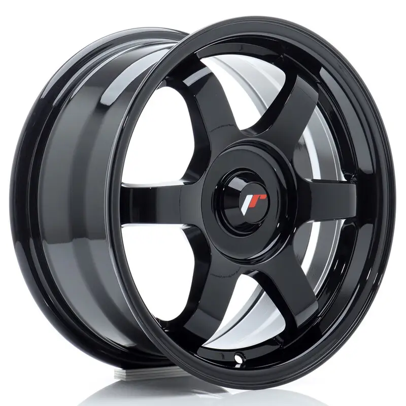 Haute Qualité Japan Racing JR-3 15x7" (4 & 5 trous - sur mesure) ET25-42, Noir Brillant