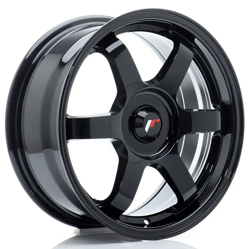 Japan Racing JR-3 16x7" (4 & 5 trous - sur mesure) ET25-40, Noir Brillant Bon Marché