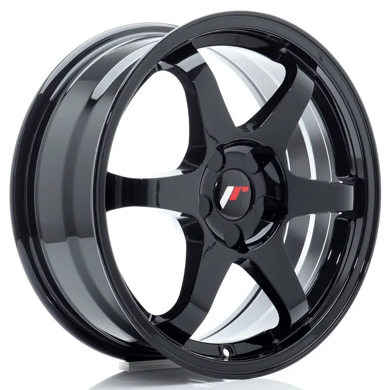 Commande En Gros Japan Racing JR-3 17x7" (5 trous - sur mesure) ET20-42, Noir Brillant