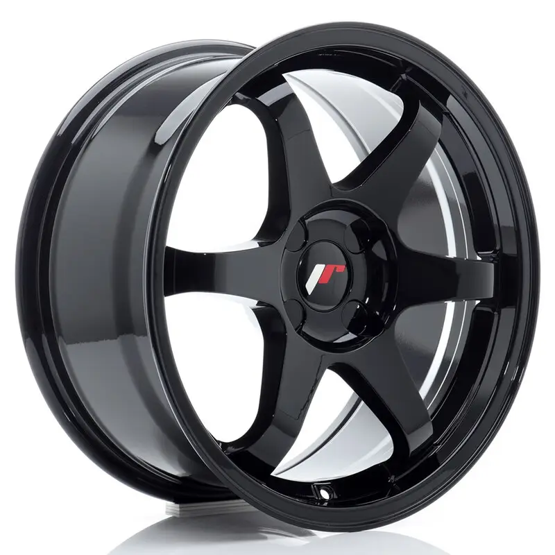 Prix Réduit Japan Racing JR-3 17x8" (4 trous - sur mesure) ET20-35, Noir Brillant
