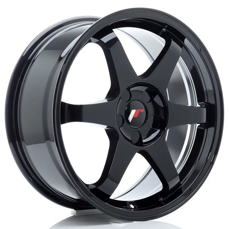Certifié Japan Racing JR-3 18x8" (5 trous - sur mesure) ET20-45, Noir Brillant