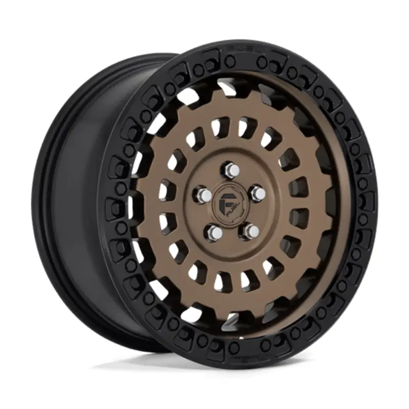 Promotion Saisonnière Fuel D634 Zephyr 17X8 5x100 ET38, Bronze Mat, Cerclage Noir