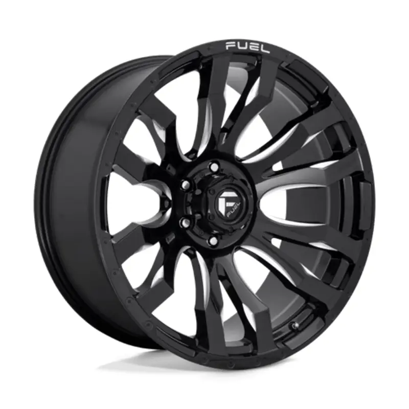 Produit De Marque Fuel D673 Blitz 20X9 6x139.7 ET1, Noir Brillant, Branches Usinées