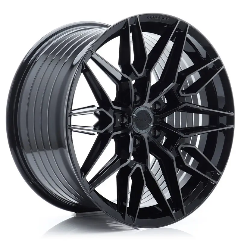 Promotion Concaver CVR6 20x8.5" (5 trous - sur mesure) ET20-45, Double Noir Brillant