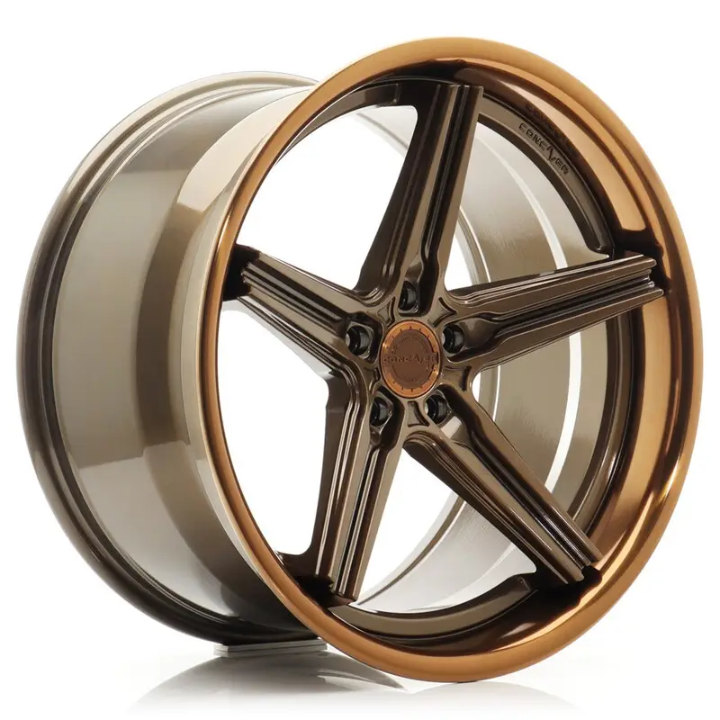 Concaver CVR9 20x9.5" (5 trous - sur mesure) ET10-41, Bronze Brillant Populaire