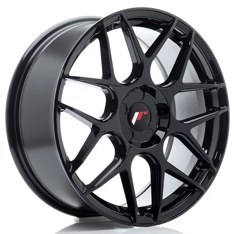 Japan Racing JR-18 18x7.5" (5 trous - sur mesure) ET20-40, Noir Brillant Prix Réduit