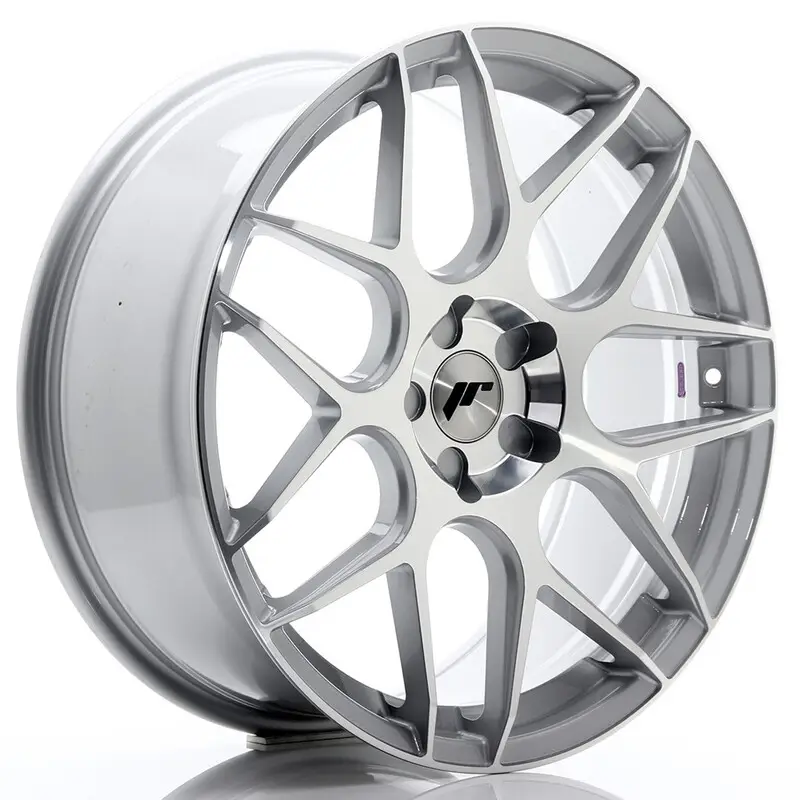 Vente Flash Japan Racing JR-18 20x8.5" (5 trous - sur mesure) ET20-40, Gris Argenté Poli