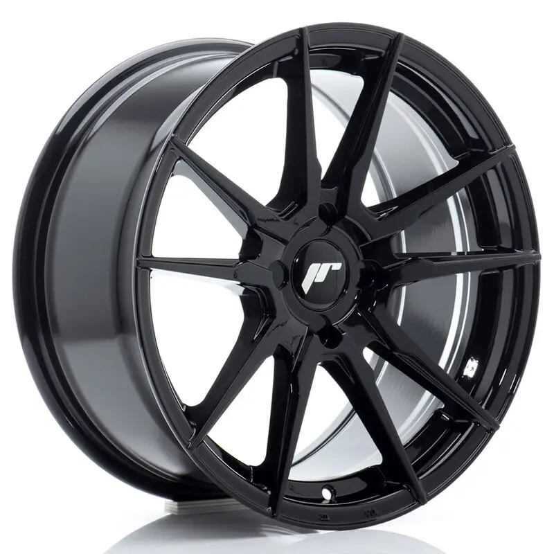 Affaire À Saisir Japan Racing JR-21 17x8" (4 trous - sur mesure) ET20-35, Noir Brillant