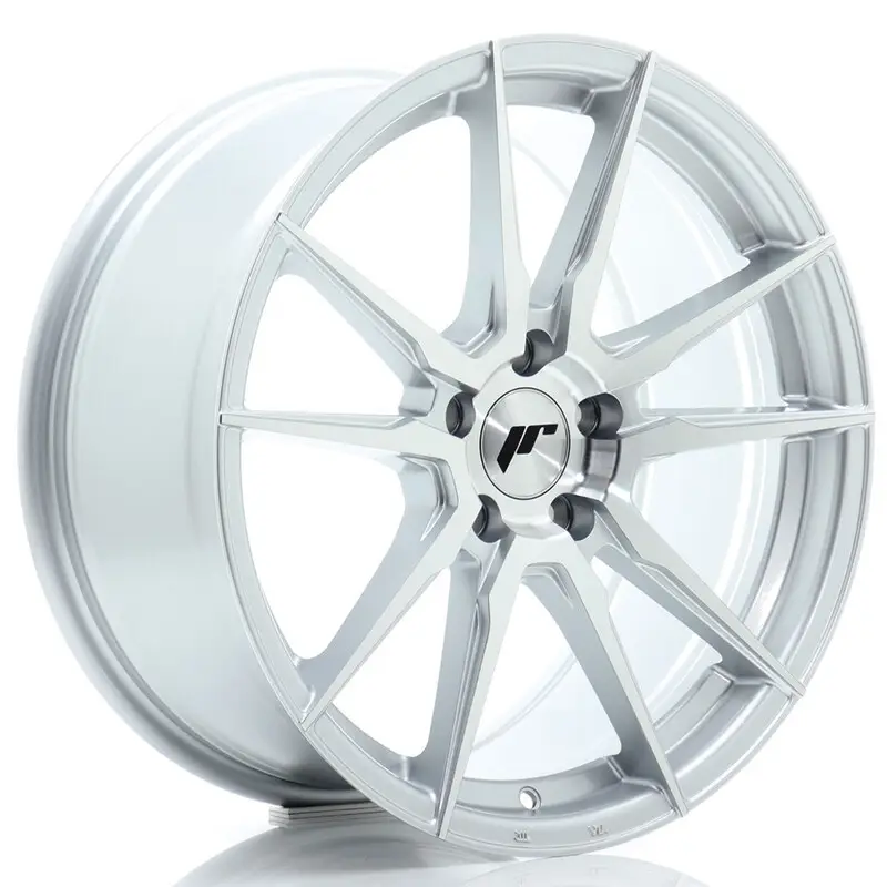 Japan Racing JR-21 18x8.5" 5x112 ET45, Gris Argenté Poli Satisfait Ou Remboursé