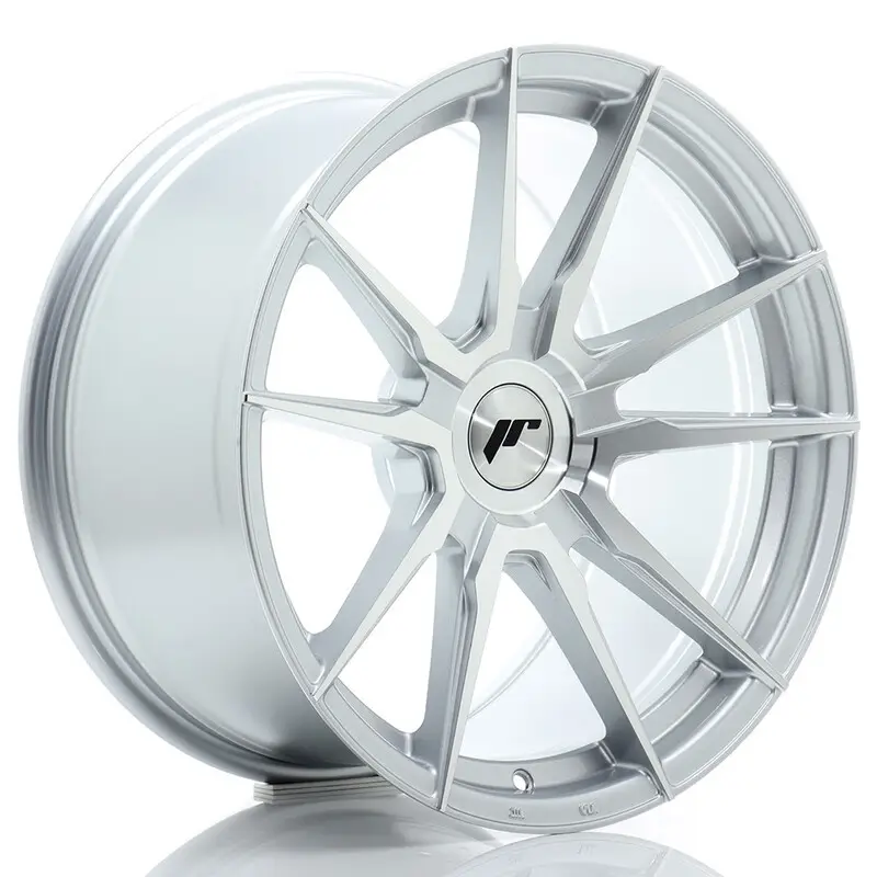 Japan Racing JR-21 Extreme Concave 18x9.5" (4 & 5 trous - sur mesure) ET20-40, Gris Argenté Poli Remise
