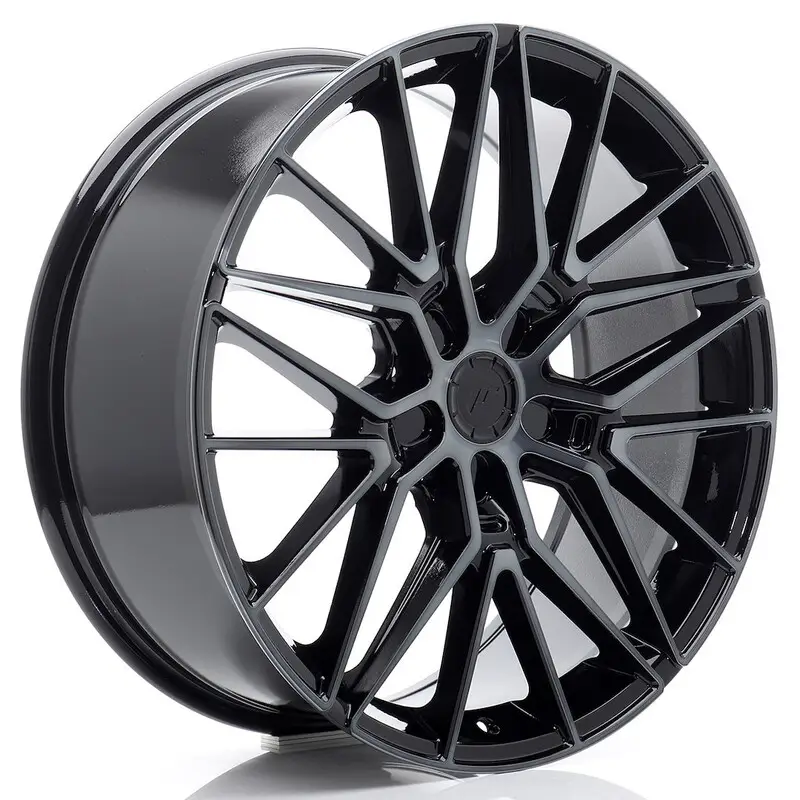 Nouveauté Japan Racing JR-38 20x8.5" (5 trous - sur mesure) ET20-45, Noir Brillant, Face Teintée