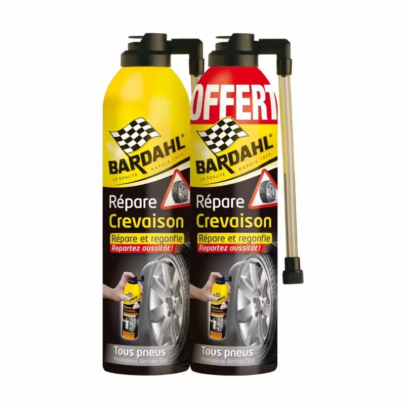 Commander Maintenant Lot Répare Crevaison Bardahl (500 ml + 500 ml Offert)