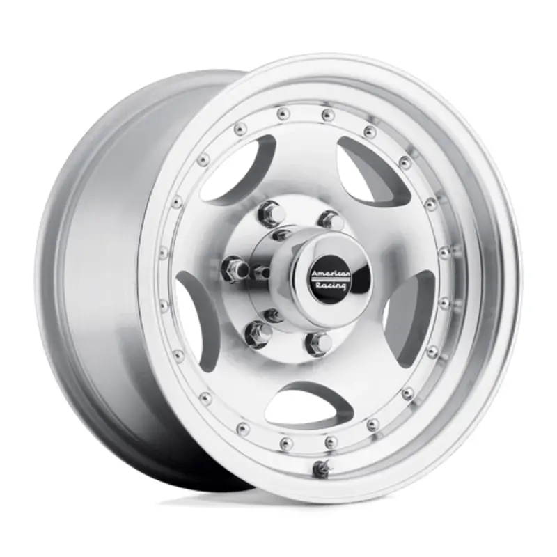 American Racing AR23 15X8 5x120.65 ET-19, Gris Argenté Poli Haute Qualité