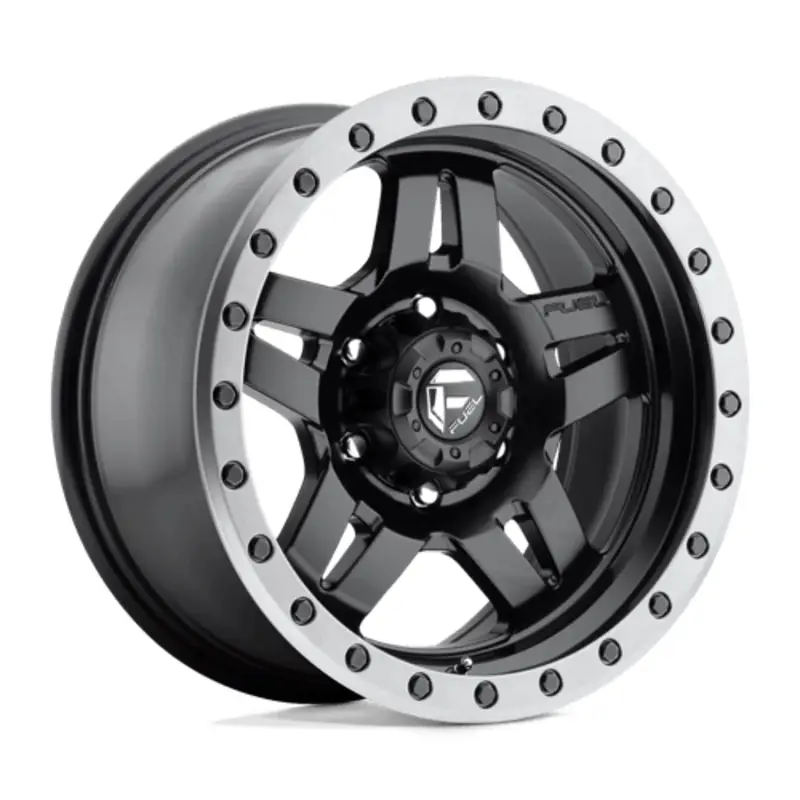 Promotion Saisonnière Fuel D557 Anza 18X9 6x139.7 ET19, Noir Mat, Anneau Gunmetal